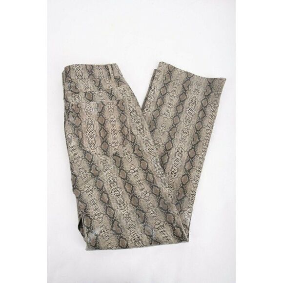 Zara Snake Print Boot Cut Pants - Brown and Black - Picture 6 of 11